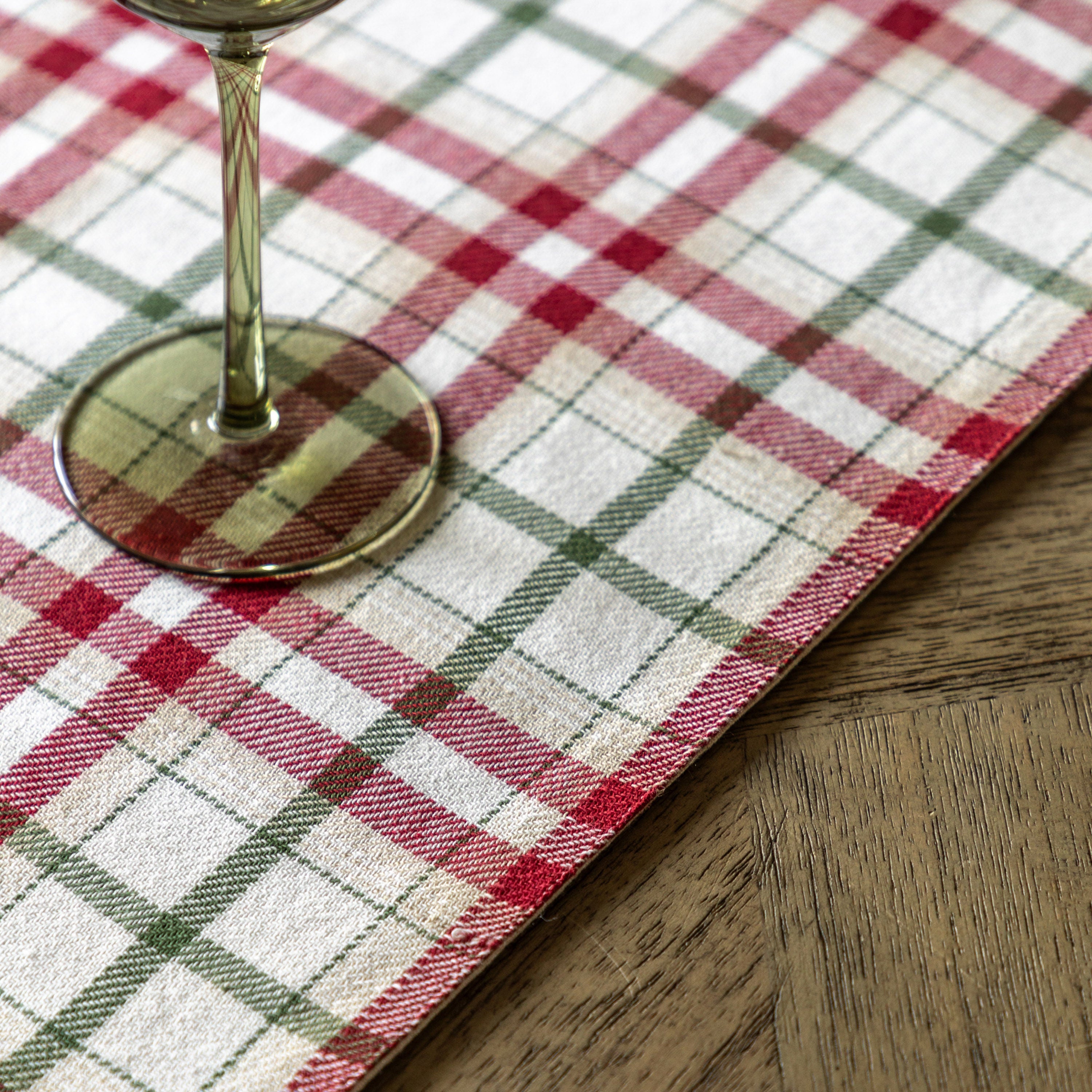 Heritage Christmas Check Table Runner